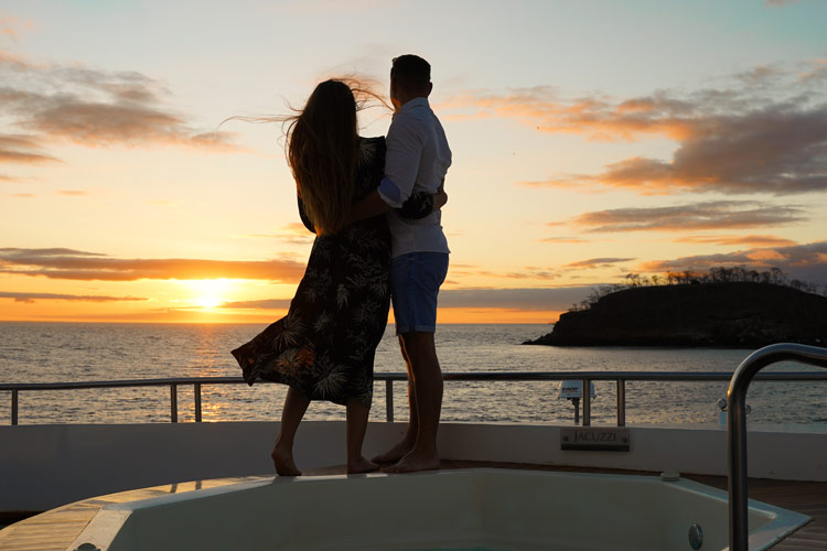 Infinity Sky Deck Couple Sunset